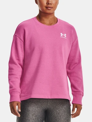 Under Armour Sweatshirt Rival Fleece Oversize Crew-PNK - Women