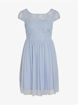 Light blue lady dress with lace VILA Ulcricana - Ladies