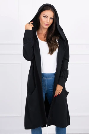 Hooded cap oversize black