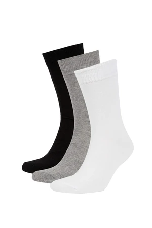 DEFACTO Men's Cotton 3-pack Long Socks