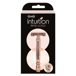 Wilkinson Sword Dámský kovový holicí strojek Intuition Double Edge Rose Gold (Razor) + 10 žiletek