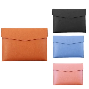 NEW-PU Leather A4 File Folder Document Holder Waterproof Portfolio Envelope Folder Case With Snap Closure