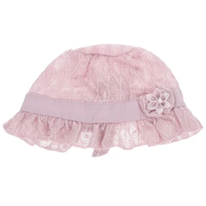 Girl Lacy Bonnet Eyelet Christening Bonnet Cap Adorable Beautiful Hat for Infant Aged From 0- 2