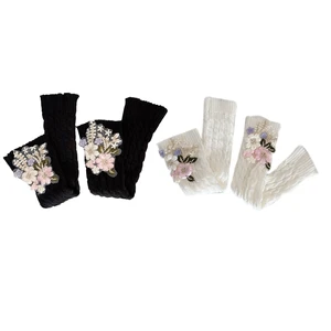 Women Knee High Leg Warmer Socks Knitting Ankle High Bandage High Hip-hop Boot Long Tube Knitted Leg Sleeve Calf Covers