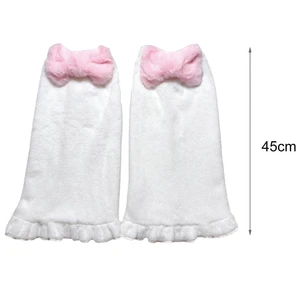 1 Pair Sweet Women Leg Warmers Bow-knot Japanese Style Cute Japanese Style Sweet Ruffles Leg Socks