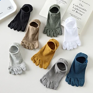 Man Women Slipper Toe Socks Mesh Hollow No Show Socks Sweat-absorbing Boat Sock Ankle Short Socks Breathable Five Finger Socks