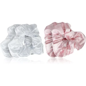 Brushworks Satin Scrunchies Pink & White gumičky do vlasů