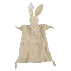 Rabbit for DOLL Appease Towel Cuddling Toy Soft Gauze Bibs Soothe Towel Gif