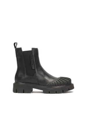 Czarne Chelsea boots z wysoką cholewką