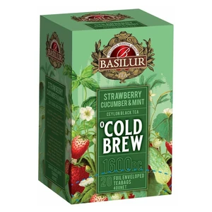 BASILUR Cold Brew Strawberry Cucumber & Mint ovocný čaj 20 sáčků