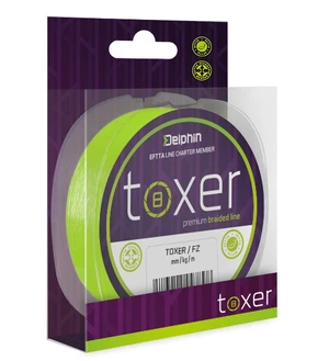 Delphin splietaná šnúra toxer fluo zelená - 0,12 mm 5,2 kg 80 m