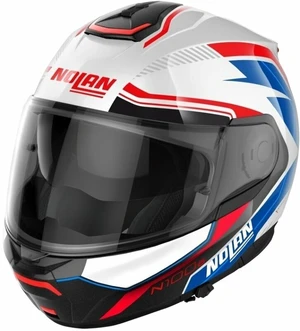 Nolan N100-6 Surveyor N-Com Metal White Blue/Red/Black S Kask