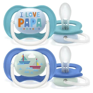 PHILIPS AVENT Šidítko Ultra air Text 6-18m chlapec 2 ks