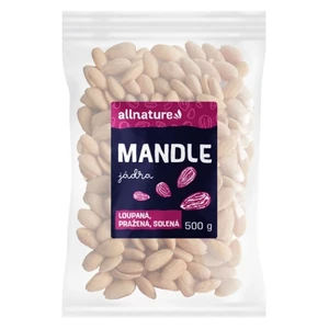 ALLNATURE Mandle loupané pražené solené 500 g