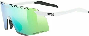 UVEX Pace Stage CV White Mat/Mirror Green Okulary rowerowe