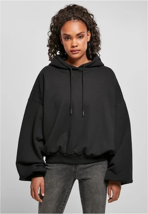 Women's Organic Oversized Terry Hoody Black