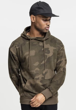 High Neck Camo Olive Camouflage Hood