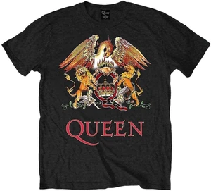 Queen Camiseta de manga corta Classic Crest Unisex Black S