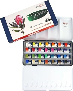 Rosa 340328 Set di colori ad acquerello Botanical 28 x 2,5 ml