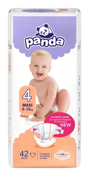 PANDA Maxi dětské pleny  8-18 kg 42 ks