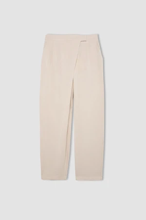 DEFACTO Elastic Waist Linen Blend Harem Trousers