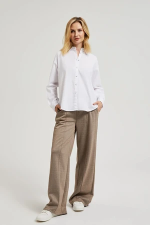 Women's long-sleeved shirt MOODO - white