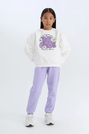 DEFACTO Girls Printed Jogger Sweatpants with Elastic Waistband and Legs