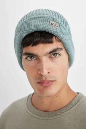 DEFACTO Men's Label Printed Beret