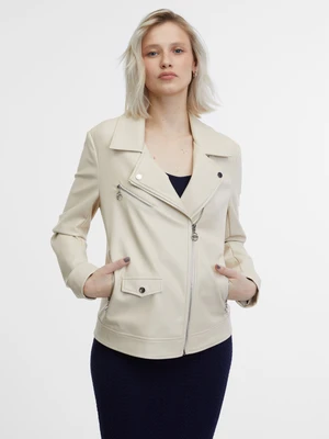 Orsay Beige Women's Faux Leather Jacket - Women's