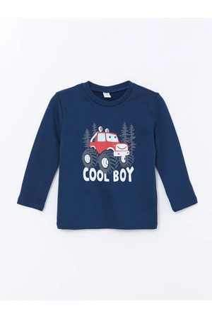 LC Waikiki Crew Neck Printed Long Sleeve Baby Boy T-Shirt