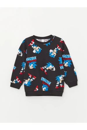 LC Waikiki Crew Neck Long Sleeve Sonic The Hedgehoc Printed Baby Boy Sweatshirt