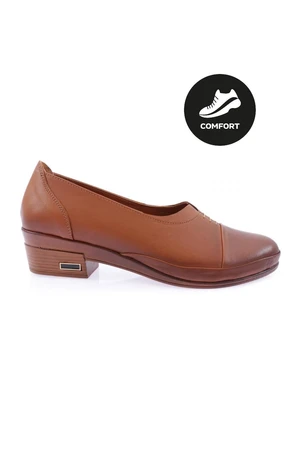 DGN 067 Women's Comfort Shoes Genuine Leather Tan