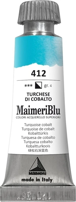 Maimeri Blu Aquarellfarbe Turquoise Cobalt 412 12 ml 1 Stck