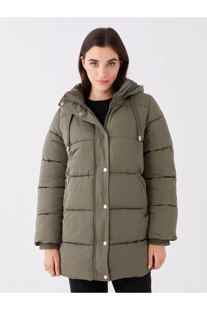 LC Waikiki Hooded Plain Oversize Women's Puffer Coat