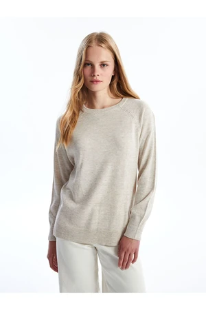 LC Waikiki Crew Neck Plain Long Sleeve Women's Knitwear Sweater