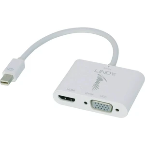 LINDY 41070 Mini-DisplayPort / HDMI / VGA konvertor [1x mini DisplayPort zástrčka - 2x HDMI zásuvka, VGA zásuvka] biela