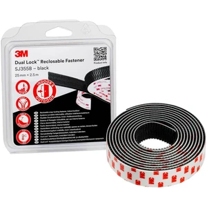 3M Dual Lock pásik so suchým zipsom lepiaci  (d x š) 2.5 m x 25 mm čierna 1 ks