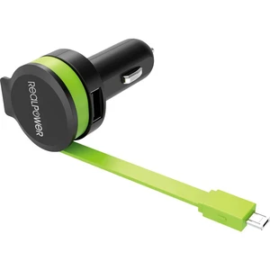 RealPower 257635 257635 USB nabíjacia stanica do auta Výstupný prúd (max.) 2400 mA 2 x USB