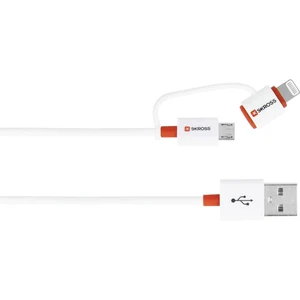 Skross Apple iPad / iPhone / iPod prepojovací kábel [1x USB  - 1x micro USB zástrčka, dokovacia zástrčka Apple Lightning