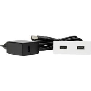 Vestavná zásuvka Kopp 939751011 s USB, IP20, bílá