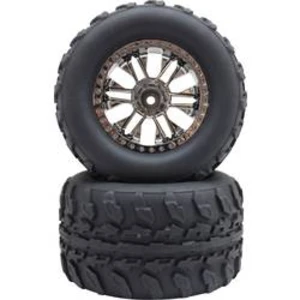 Kompletní kola Offroad V Block Reely RE-6592455 pro monster truck, 122 mm, 1:10, 2 ks, titanová