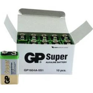 Baterie 9 V alkalicko-manganová GP Batteries GP1604A / 6LR61 9 V 10 ks