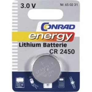 Knoflíková baterie Conrad energy CR2450, lithium