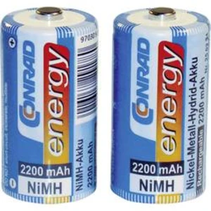 Akumulátor Conrad energy, NiMH , C, 2200 mAh, 2 ks