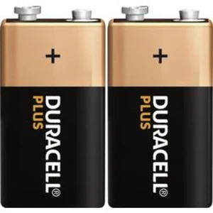 Alkalická baterie Duracell Plus 9V, sada 2 ks