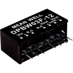 DC/DC měnič napětí, modul Mean Well DPBW03G-12, 125 mA, 3 W, Počet výstupů 2 x