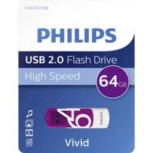 USB flash disk Philips VIVID FM64FD05B/00, 64 GB, USB 2.0, nachová