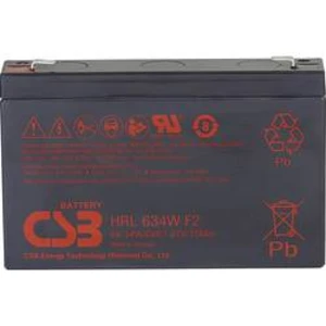 Olověný akumulátor CSB Battery HRL 634W high-rate longlife HRL634W, 8.4 Ah, 6 V