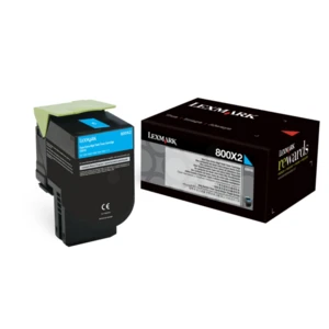 Lexmark 80C0X20 azúrový (cyan) originálny toner