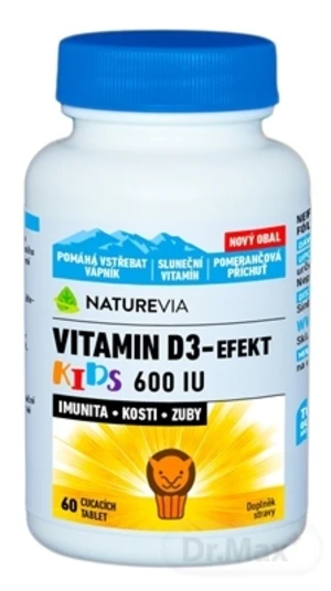 SWISS NATUREVIA VITAMIN D3-EFEKT KIDS 600 I.U.